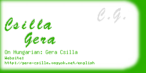 csilla gera business card